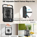 Folding USB Desk Fan – Rechargeable, 5 Speeds