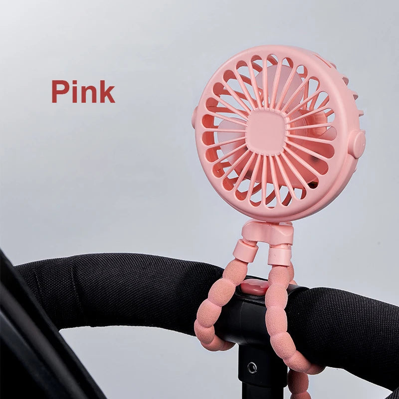 Clip-On Stroller Fan – Flexible Tripod Legs