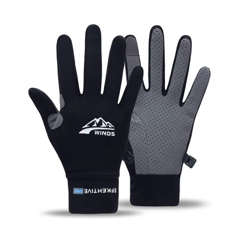 Ice Silk Sun Gloves – Full Finger, Touchscreen