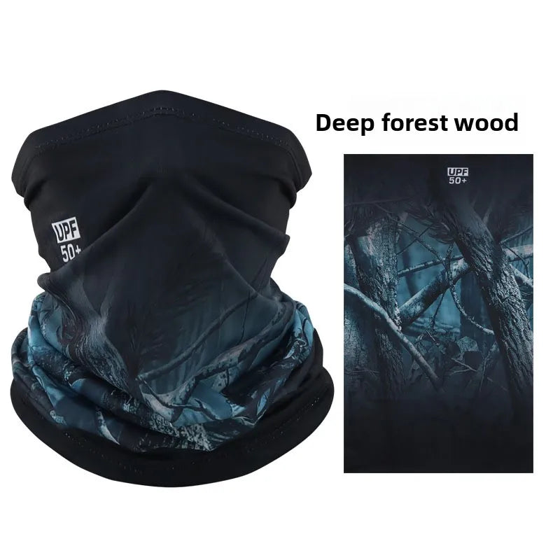 Ice Silk Neck Gaiter – Deep Forest print
