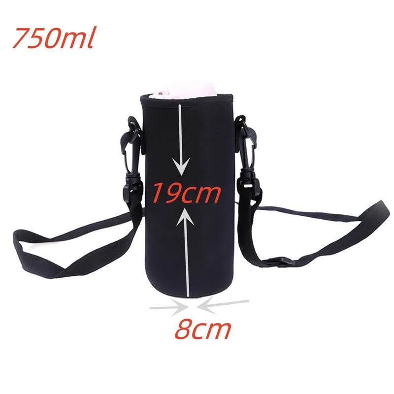 Insulated Water Bottle Bag with Shoulder Strap