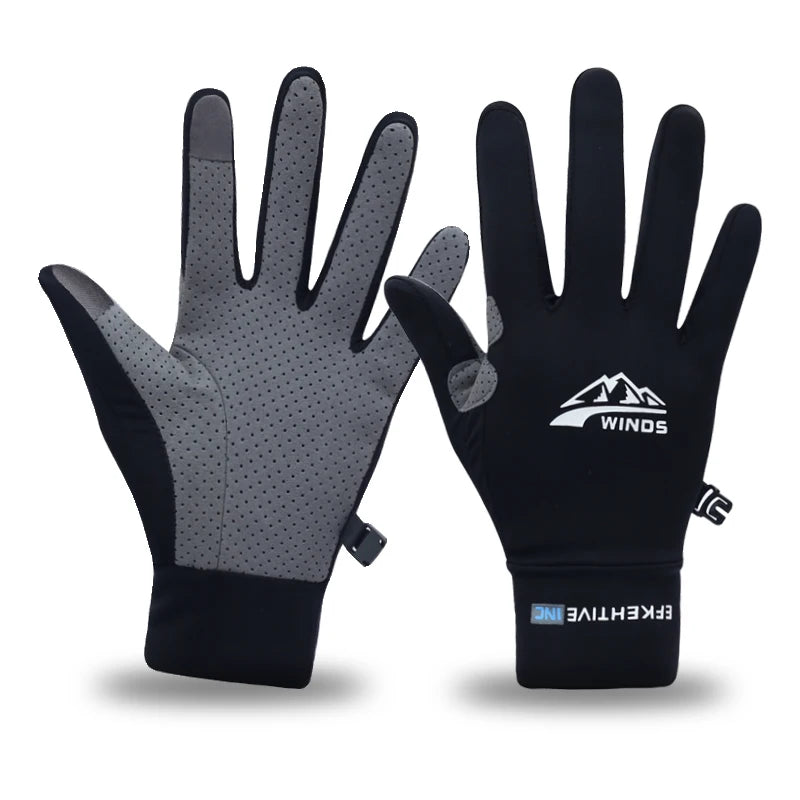 Ice Silk Sun Gloves – Full Finger, Touchscreen