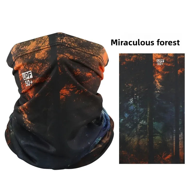Ice Silk Neck Gaiter – Wonderland Forest print