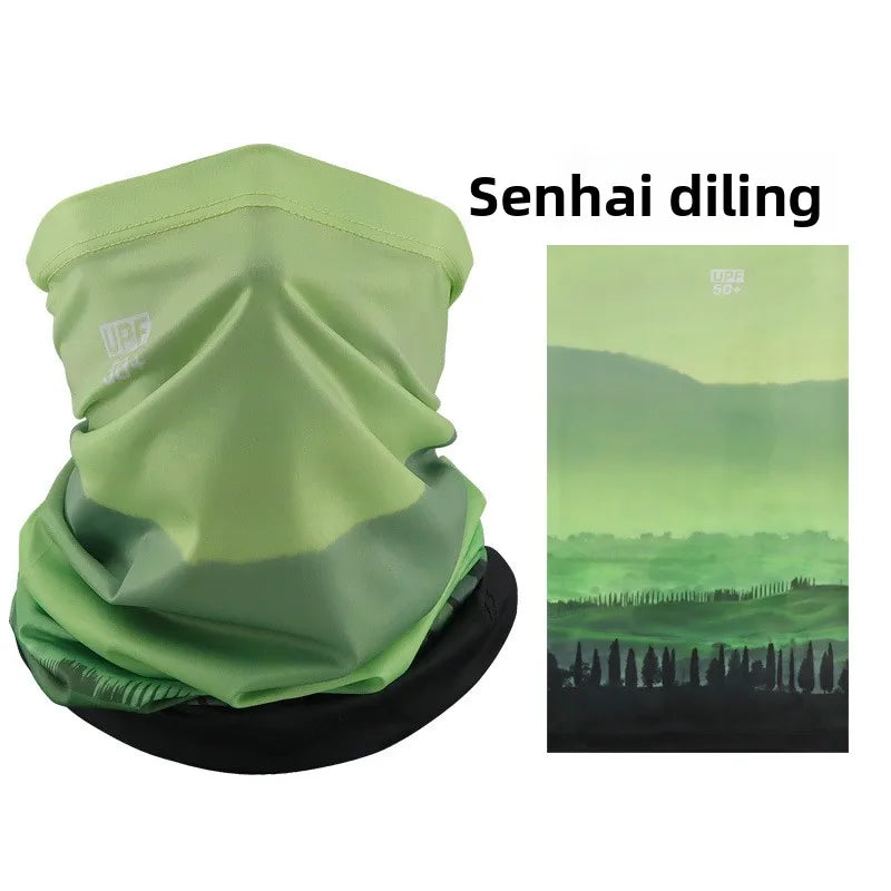 Ice Silk Neck Gaiter – Senhai Ridge print