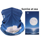 Ice Silk Neck Gaiter – Sunrise at Sea print