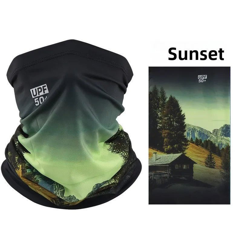 Ice Silk Neck Gaiter – Afternoon Sun print