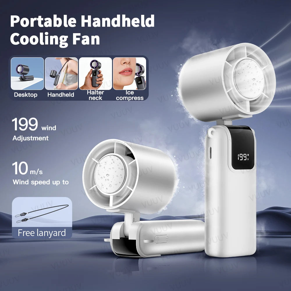 Ice Cooling Turbo Fan – Foldable, Cold-Touch Plate