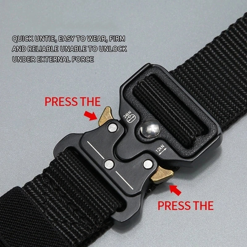 Tactical Nylon Belt – Quick-Release Buckle