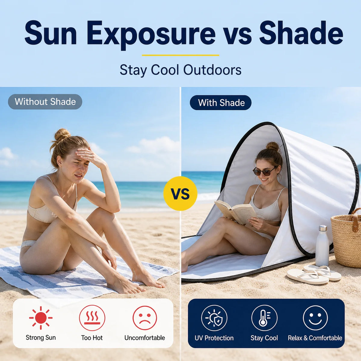 Pop-Up Beach Tent – Personal Sun Shelter
