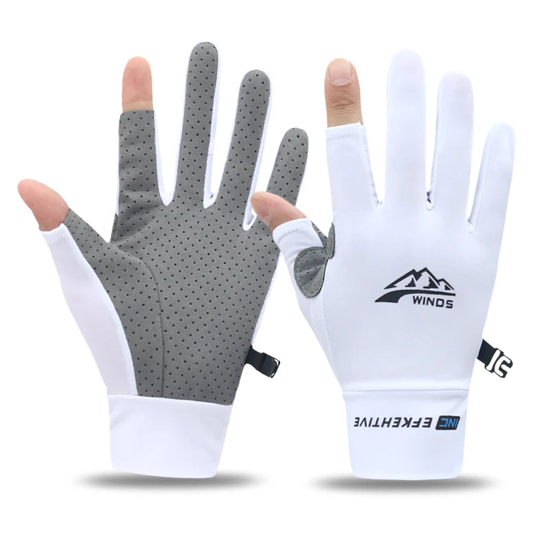 Ice Silk Sun Gloves – Full Finger, Touchscreen