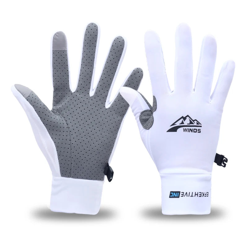 Ice Silk Sun Gloves – Full Finger, Touchscreen