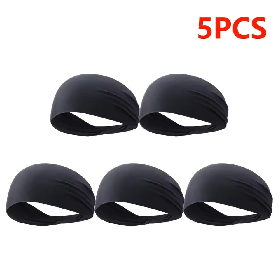 Breathable Sports Headband – Sweat-Wicking (1–5 Pack)