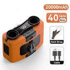 Portable Waist Fan – Plus version in Orange