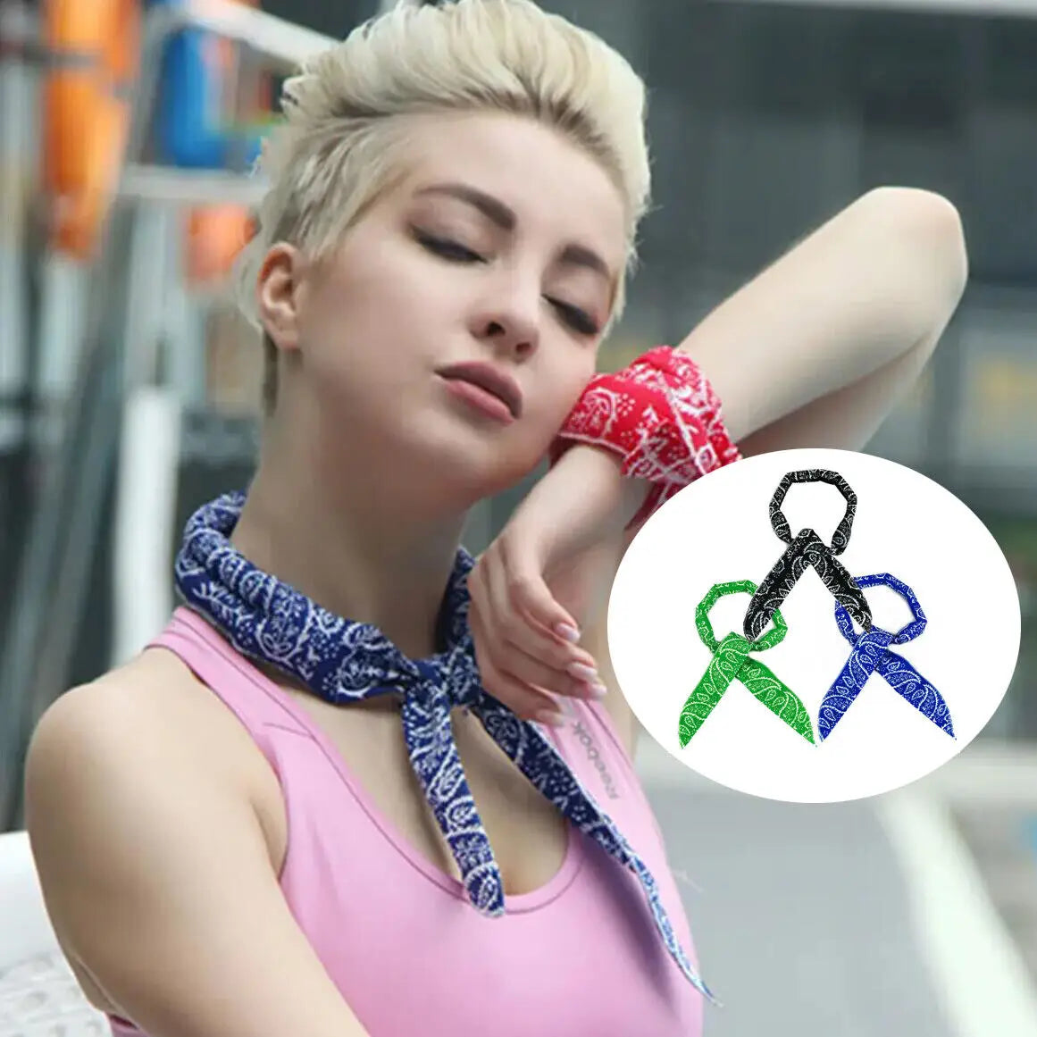 Ice Cooling Neck Wrap – Reusable Cooling Bandana