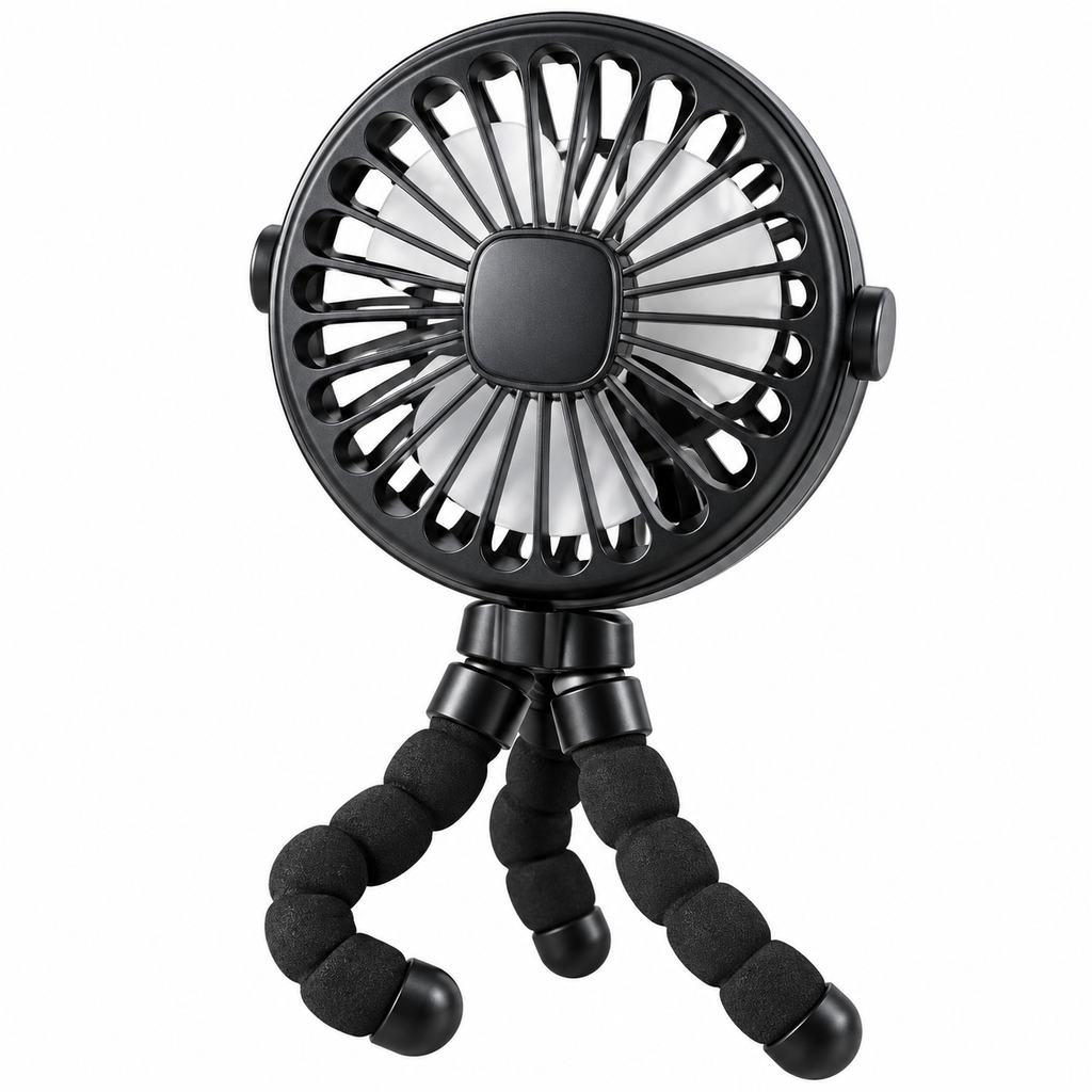 Clip-On Stroller Fan – Flexible Tripod Legs